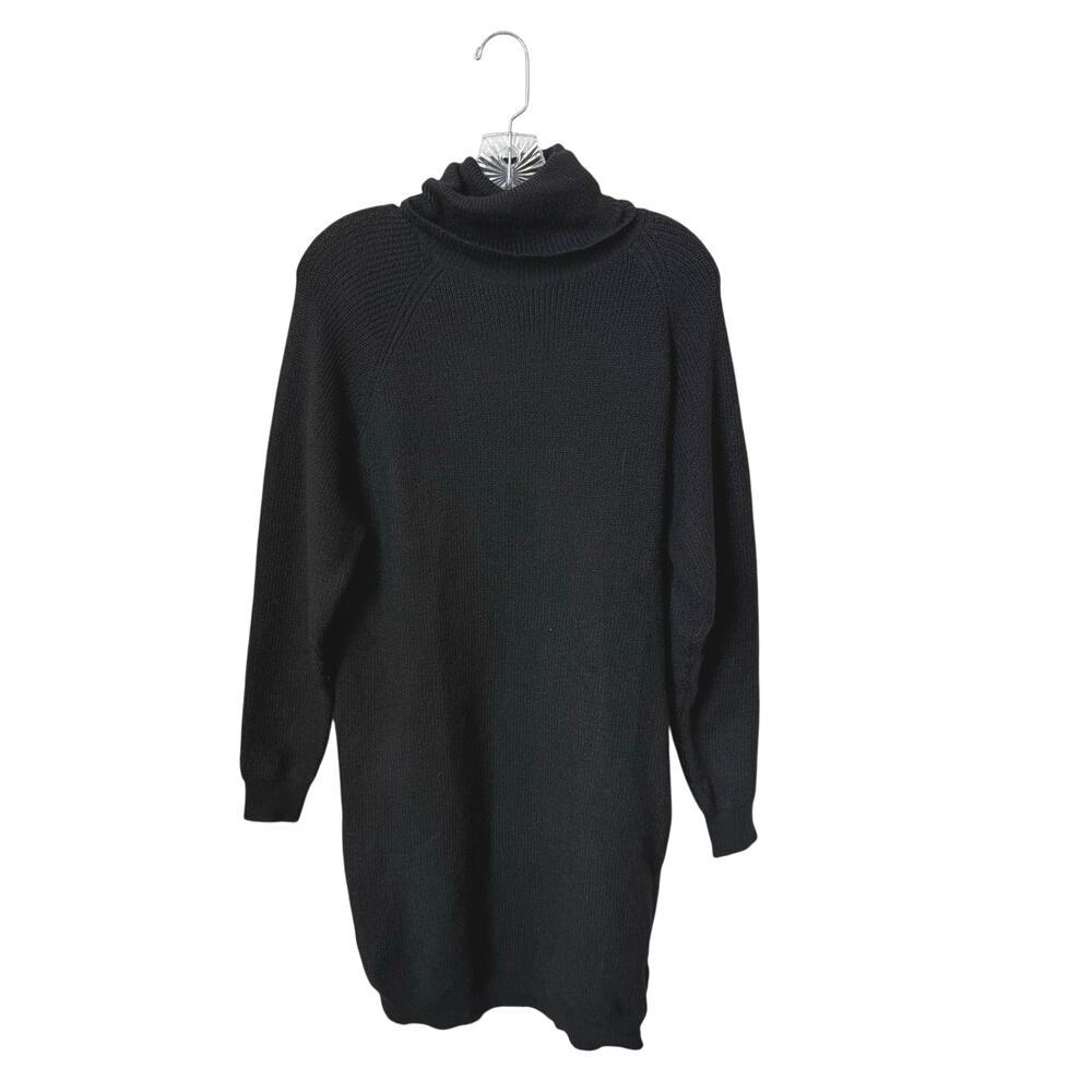PrettyLittleThing Black High Neck Soft Knit Dress Size XL